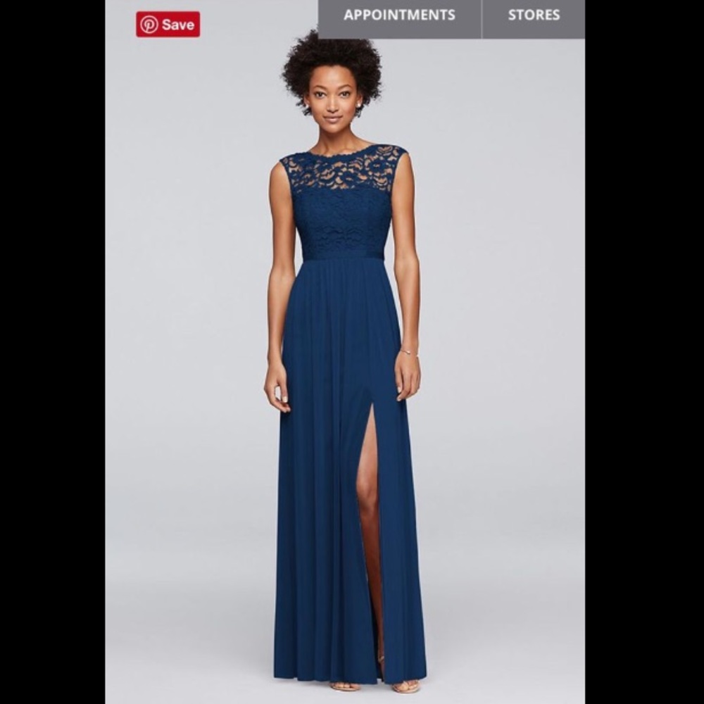 Size 18 David’s Bridal Marine Bridesmaid Dress